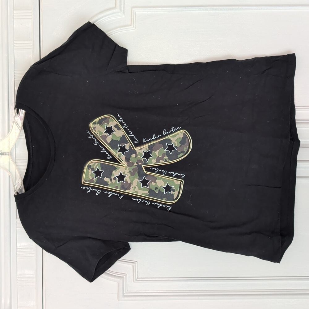 Black Camo Kindergarten Star T-Shirt
